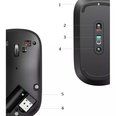 UGreen Myszka UGREEN poręczna bezprzewodowa USB czarny (MU001) UGreen Myszka UGREEN poręczna bezprzewodowa USB czarny (MU001)