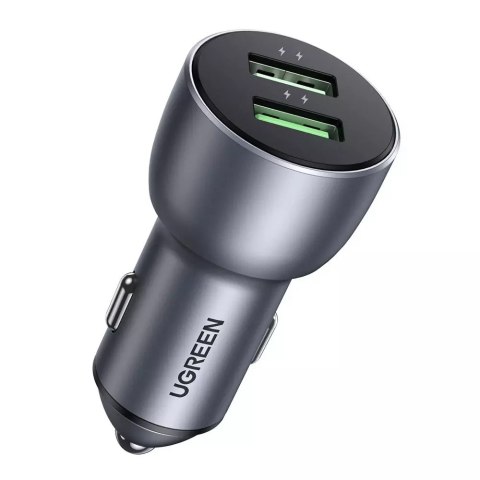 UGreen Szybka ładowarka samochodowa UGREEN 2x USB 36W Quick Charge SCP FCP AFC szary (CD213 10144) UGreen Szybka ładowarka samochodowa UGREEN 2x USB 36W Quick Charge SCP FCP AFC szary (CD213 10144)