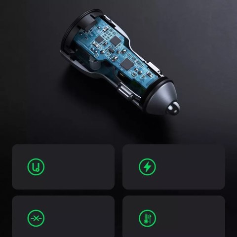 UGreen Szybka ładowarka samochodowa UGREEN 2x USB 36W Quick Charge SCP FCP AFC szary (CD213 10144) UGreen Szybka ładowarka samochodowa UGREEN 2x USB 36W Quick Charge SCP FCP AFC szary (CD213 10144)