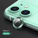 Usams Osłona aparatów USAMS Camera Lens Glass do iPhone 11 metal ring BH572JTT05 (US-BH572) zielony/green