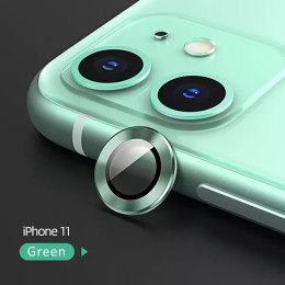 Usams Osłona aparatów USAMS Camera Lens Glass do iPhone 11 metal ring BH572JTT05 (US-BH572) zielony/green