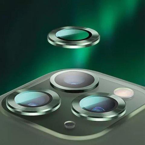 Usams Osłona aparatów USAMS Camera Lens Glass do iPhone 11 metal ring BH572JTT05 (US-BH572) zielony/green Usams Osłona aparatów USAMS Camera Lens Glass do iPhone 11 metal ring BH572JTT05 (US-BH572) zielony/green