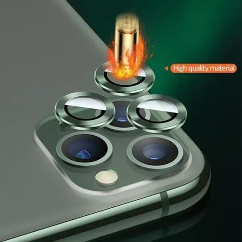 Usams Osłona aparatów USAMS Camera Lens Glass do iPhone 11 metal ring BH572JTT05 (US-BH572) zielony/green Usams Osłona aparatów USAMS Camera Lens Glass do iPhone 11 metal ring BH572JTT05 (US-BH572) zielony/green