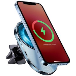 Usams Uchwyt samochodowy na telefon ładowarka indukcyjna QI USAMS Magnetic Car Wireless Charging 15W do kratki (US-CD170)