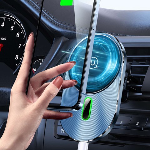 Usams Uchwyt samochodowy na telefon ładowarka indukcyjna QI USAMS Magnetic Car Wireless Charging 15W do kratki (US-CD170) Usams Uchwyt samochodowy na telefon ładowarka indukcyjna QI USAMS Magnetic Car Wireless Charging 15W do kratki (US-CD170)