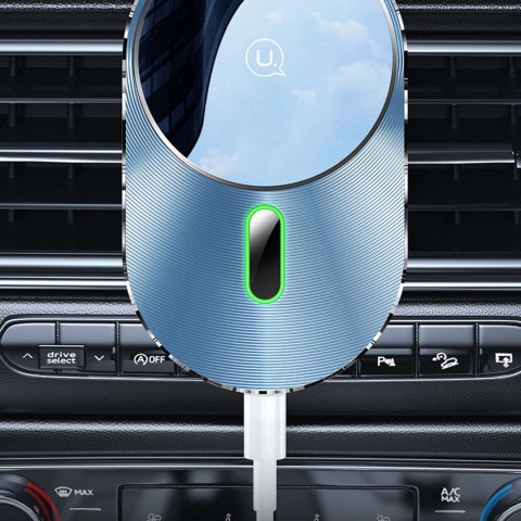 Usams Uchwyt samochodowy na telefon ładowarka indukcyjna QI USAMS Magnetic Car Wireless Charging 15W do kratki (US-CD170) Usams Uchwyt samochodowy na telefon ładowarka indukcyjna QI USAMS Magnetic Car Wireless Charging 15W do kratki (US-CD170)