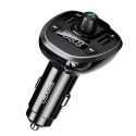 Usams Zestaw głośnomówiący do auta USAMS C21 z transmiterem FM, Bluetooth 5.0, MP3, 2xUSB 3,4A CC115GC01 (US-CC115) czarny/black