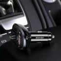 Usams Zestaw głośnomówiący do auta USAMS C21 z transmiterem FM, Bluetooth 5.0, MP3, 2xUSB 3,4A CC115GC01 (US-CC115) czarny/black