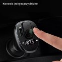 Usams Zestaw głośnomówiący do auta USAMS C21 z transmiterem FM, Bluetooth 5.0, MP3, 2xUSB 3,4A CC115GC01 (US-CC115) czarny/black