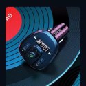 Usams Zestaw głośnomówiący do auta USAMS C21 z transmiterem FM, Bluetooth 5.0, MP3, 2xUSB 3,4A CC115GC01 (US-CC115) czarny/black