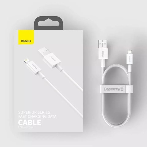 Joyroom Baseus Superior kabel USB - Lightning 2,4A 2 m Biały (CALYS-C02) Joyroom Baseus Superior kabel USB - Lightning 2,4A 2 m Biały (CALYS-C02)