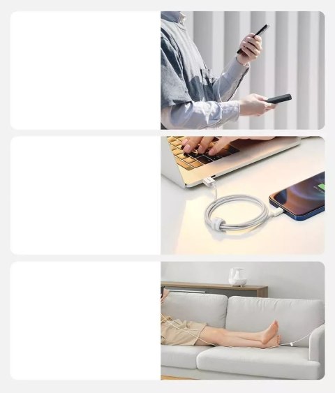 Joyroom Baseus Superior kabel USB - Lightning 2,4A 2 m Biały (CALYS-C02) Joyroom Baseus Superior kabel USB - Lightning 2,4A 2 m Biały (CALYS-C02)