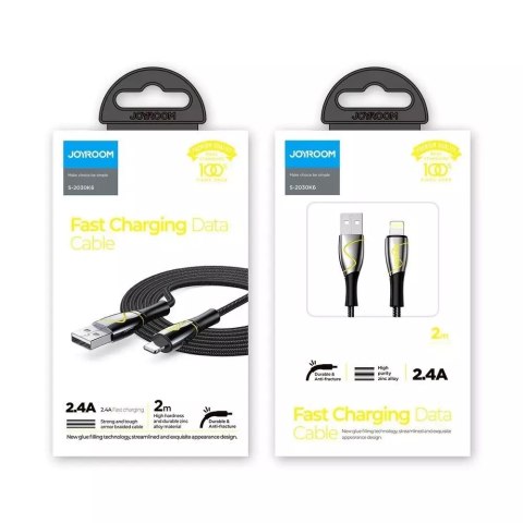 Joyroom Joyroom Mermaid series kabel USB - Lightning 2,4A 2m czarny (S-2030K6) Joyroom Joyroom Mermaid series kabel USB - Lightning 2,4A 2m czarny (S-2030K6)