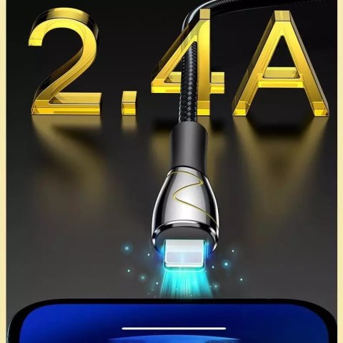 Joyroom Joyroom Mermaid series kabel USB - Lightning 2,4A 2m czarny (S-2030K6) Joyroom Joyroom Mermaid series kabel USB - Lightning 2,4A 2m czarny (S-2030K6)