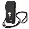 Karl Lagerfeld Karl Lagerfeld Torebka KLHCP12LOPHKMK 6,7" czarny/black hardcase Saffiano Ikonik Kar`s