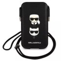 Karl Lagerfeld Karl Lagerfeld Torebka KLHCP12MOPHKCK 6,1" czarny/black hardcase Saffiano Ikonik Karl&Choupette Head