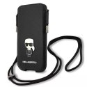 Karl Lagerfeld Karl Lagerfeld Torebka KLHCP12MOPHKMK 6,1" czarny/black hardcase Saffiano Ikonik Karl`s