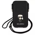 Karl Lagerfeld Karl Lagerfeld Torebka KLHCP12MOPHKMK 6,1" czarny/black hardcase Saffiano Ikonik Karl`s
