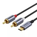 UGreen Kabel UGREEN przewód audio dźwiękowy USB Typ C (męski) - 2RCA (męski) 1,5m szary (20193 CM451)