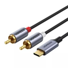 UGreen Kabel UGREEN przewód audio dźwiękowy USB Typ C (męski) - 2RCA (męski) 1,5m szary (20193 CM451)