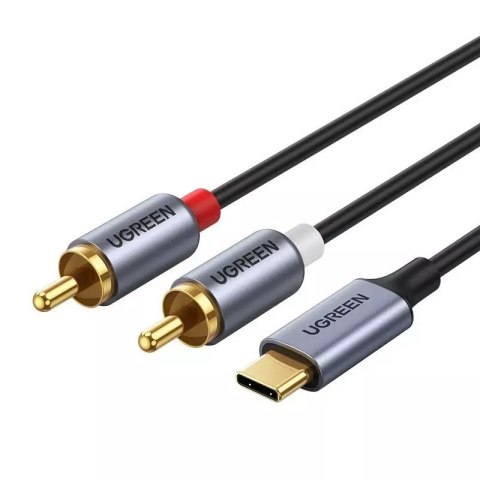 UGreen Kabel UGREEN przewód audio dźwiękowy USB Typ C (męski) - 2RCA (męski) 1,5m szary (20193 CM451) UGreen Kabel UGREEN przewód audio dźwiękowy USB Typ C (męski) - 2RCA (męski) 1,5m szary (20193 CM451)