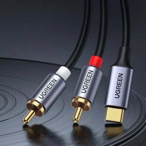 UGreen Kabel UGREEN przewód audio dźwiękowy USB Typ C (męski) - 2RCA (męski) 1,5m szary (20193 CM451) UGreen Kabel UGREEN przewód audio dźwiękowy USB Typ C (męski) - 2RCA (męski) 1,5m szary (20193 CM451)