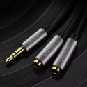 UGreen Kabel UGREEN przewód rozdzielacz słuchawkowy 3,5 mm mini jack AUX 20cm (2 x wyjście audio) srebrny (10532)