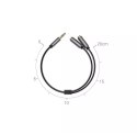 UGreen Kabel UGREEN przewód rozdzielacz słuchawkowy 3,5 mm mini jack AUX 20cm (2 x wyjście audio) srebrny (10532)