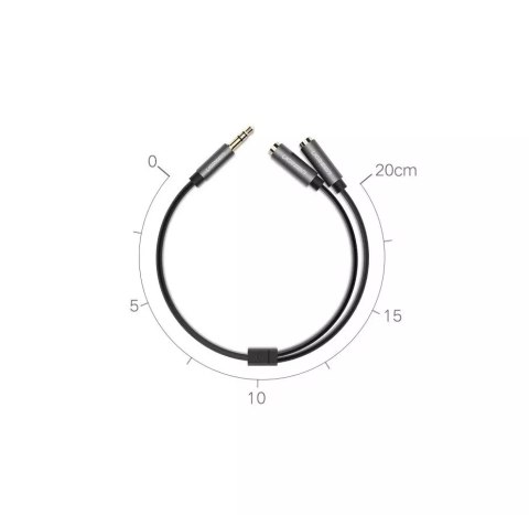 UGreen Kabel UGREEN przewód rozdzielacz słuchawkowy 3,5 mm mini jack AUX 20cm (2 x wyjście audio) srebrny (10532) UGreen Kabel UGREEN przewód rozdzielacz słuchawkowy 3,5 mm mini jack AUX 20cm (2 x wyjście audio) srebrny (10532)