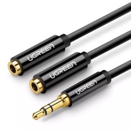 UGreen Kabel UGREEN przewód rozdzielacz słuchawkowy 3,5 mm mini jack AUX 25cm czarny (20816)