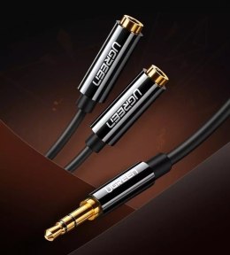 UGreen Kabel UGREEN przewód rozdzielacz słuchawkowy 3,5 mm mini jack AUX 25cm czarny (20816)