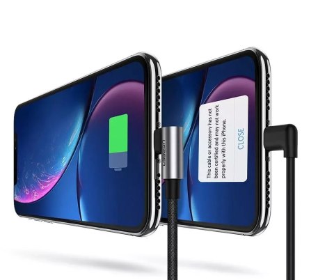 UGreen Kątowy kabel UGREEN przewód USB - Lightning MFI 1m 2,4A czarny (60521) UGreen Kątowy kabel UGREEN przewód USB - Lightning MFI 1m 2,4A czarny (60521)