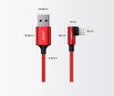 UGreen Kątowy kabel UGREEN przewód USB - Lightning MFI 1m 2,4A czarny (60521)