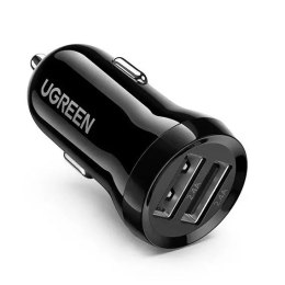 UGreen Ładowarka samochodowa UGREEN 2x USB 24W 4,8 A (2x 2,4 A) czarny (50875)