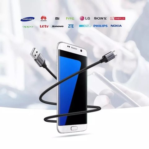 UGreen Ugreen kabel przewód USB - micro USB 1m szary (60146) UGreen Ugreen kabel przewód USB - micro USB 1m szary (60146)