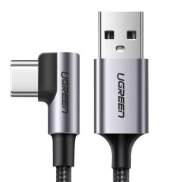 UGreen Ugreen kątowy kabel przewód USB - USB Typ C 2m 3A szary (50942)
