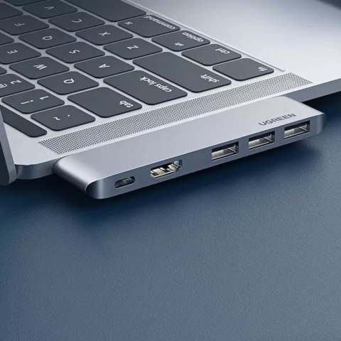 UGreen Wielofunkcyjny HUB UGREEN 2x USB Typ C na USB Typ C PD (Thunderbolt 3, 100W, 4K@60 Hz, 10 Gbps) / HDMI 4K@30 Hz / 3x USB 3.0 do UGreen Wielofunkcyjny HUB UGREEN 2x USB Typ C na USB Typ C PD (Thunderbolt 3, 100W, 4K@60 Hz, 10 Gbps) / HDMI 4K@30 Hz / 3x USB 3.0 do