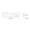 UGreen Wielofunkcyjny HUB UGREEN 2x USB Typ C na USB Typ C PD (Thunderbolt 3, 100W, 4K@60 Hz, 10 Gbps) / HDMI 4K@30 Hz / 3x USB 3.0 do 