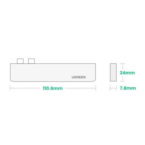 UGreen Wielofunkcyjny HUB UGREEN 2x USB Typ C na USB Typ C PD (Thunderbolt 3, 100W, 4K@60 Hz, 10 Gbps) / HDMI 4K@30 Hz / 3x USB 3.0 do UGreen Wielofunkcyjny HUB UGREEN 2x USB Typ C na USB Typ C PD (Thunderbolt 3, 100W, 4K@60 Hz, 10 Gbps) / HDMI 4K@30 Hz / 3x USB 3.0 do