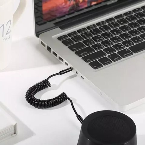 Usams USAMS Adapter Spring audio jack 3,5mm -3,5mm 1,2m czarny/black SJ256YP01 (US-SJ256) Usams USAMS Adapter Spring audio jack 3,5mm -3,5mm 1,2m czarny/black SJ256YP01 (US-SJ256)