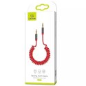 Usams USAMS Adapter Spring audio jack 3,5mm -3,5mm 1,2m czerwony/red SJ256YP02 (US-SJ256)