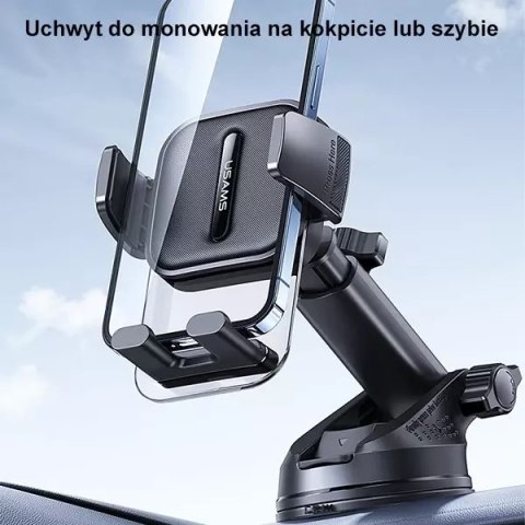 Usams USAMS Uchwyt na kokpit/do szyby czarny/black ZJ072ZJ01 (US-ZJ072) Usams USAMS Uchwyt na kokpit/do szyby czarny/black ZJ072ZJ01 (US-ZJ072)