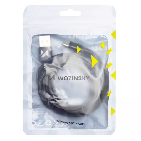 Wozinsky Wozinsky kabel USB - USB Typ C 2,4A 2m czarny(WUC-C2B) Wozinsky Wozinsky kabel USB - USB Typ C 2,4A 2m czarny(WUC-C2B)