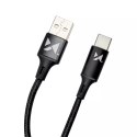 Wozinsky Wozinsky kabel USB - USB Typ C 2,4A 2m czarny(WUC-C2B)