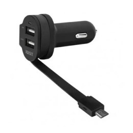 Xqisit Xqisit ład. sam. 6A Dual USB+microUSB car charger czarny/black 20425