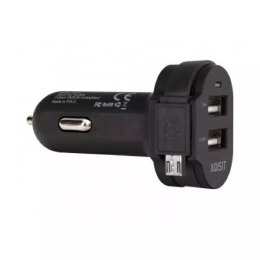 Xqisit Xqisit ład. sam. 6A Dual USB+microUSB car charger czarny/black 20425