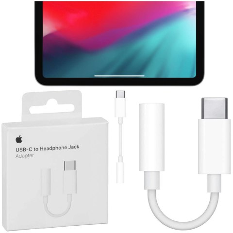 Apple Adapter przejściówka Apple MU7E2ZM/A blister USB-C na jack 3,5mm gniazdo słuchawkowe biały Apple Adapter przejściówka Apple MU7E2ZM/A blister USB-C na jack 3,5mm gniazdo słuchawkowe biały