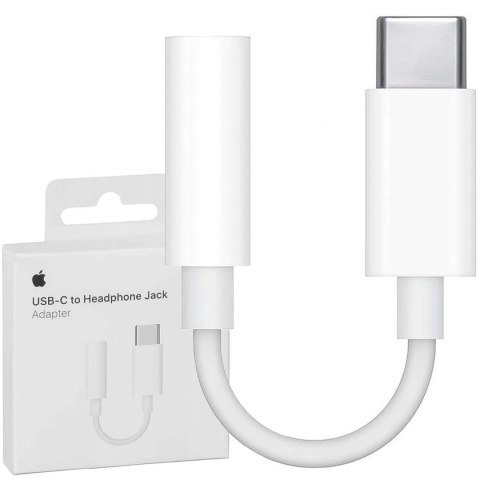 Apple Adapter przejściówka Apple MU7E2ZM/A blister USB-C na jack 3,5mm gniazdo słuchawkowe biały Apple Adapter przejściówka Apple MU7E2ZM/A blister USB-C na jack 3,5mm gniazdo słuchawkowe biały