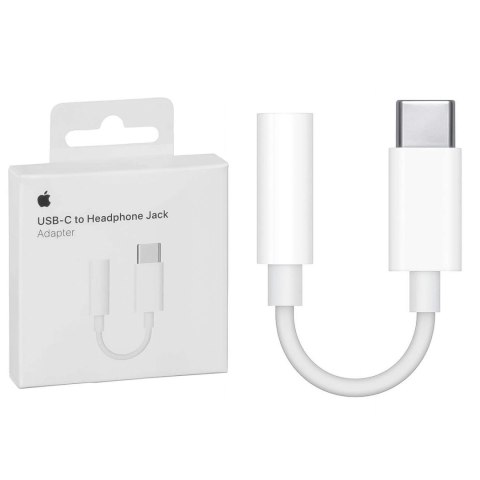 Apple Adapter przejściówka Apple MU7E2ZM/A blister USB-C na jack 3,5mm gniazdo słuchawkowe biały Apple Adapter przejściówka Apple MU7E2ZM/A blister USB-C na jack 3,5mm gniazdo słuchawkowe biały