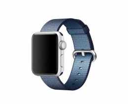 Marka niezdefiniowana Pasek Apple Watch MPW82ZM/A 42/44/45mm Woven Nylon Band granatowy/navy